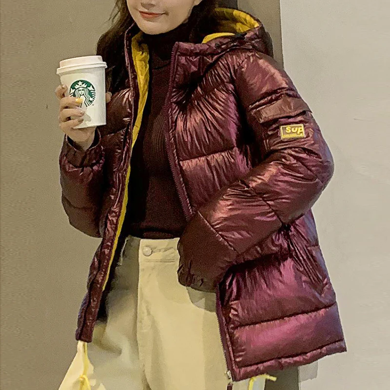 Korean Style 2019 Winter Plus size Female Jacket Women Stand Collar Solid Black White Loose Oversized Womens Parka | Женская одежда