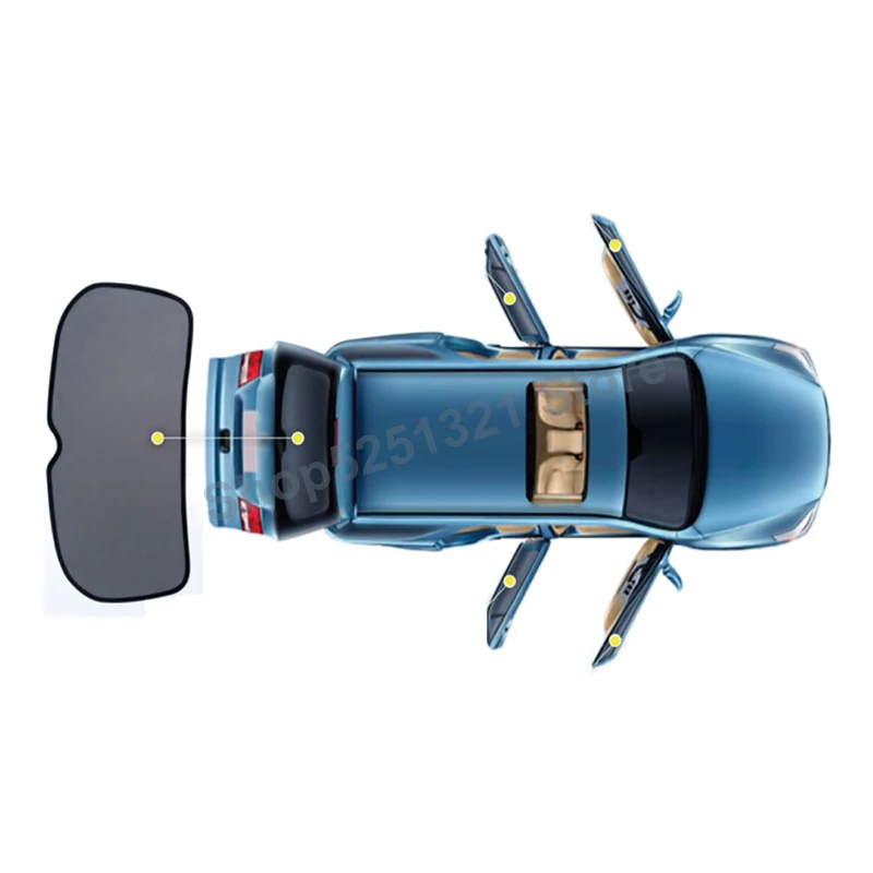 1pc rear window Магнитный держатель двери козырек от солнца Автомобильная Солнцезащитная шторка для автомобиля VOLVO V40 V60 XC60 2008-2012 2013 автомобильные аксессуары - Цвет: 1pc rear window