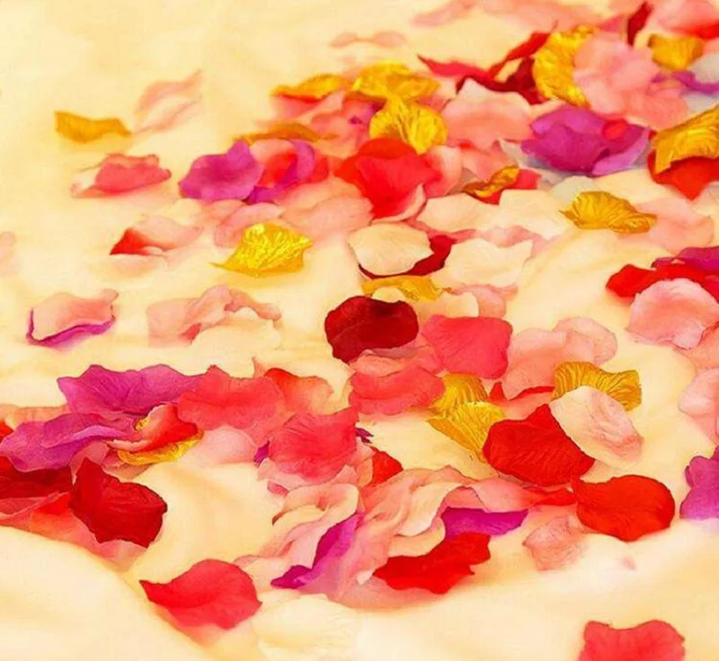 1000 шт. вьющаяся Роза из искусственного шелка (лепестка цветок листья лепестки