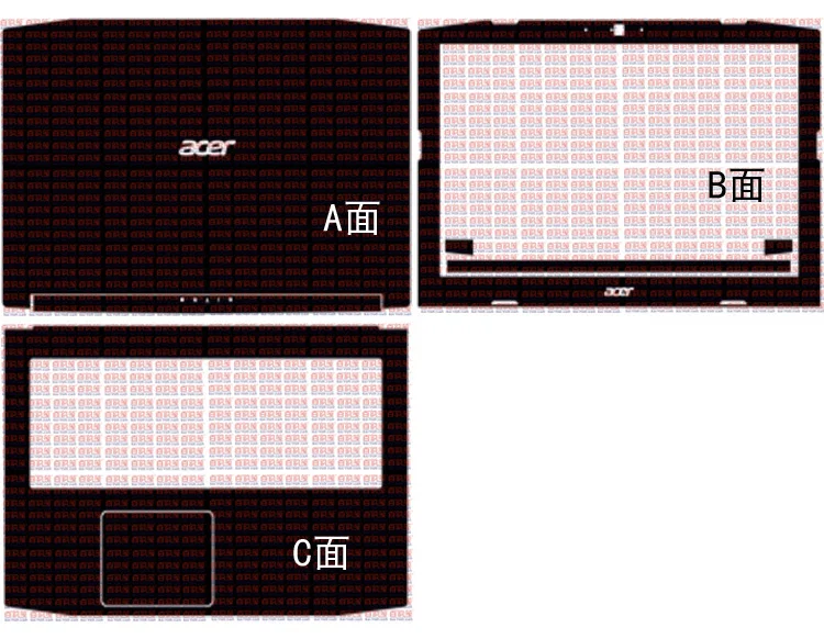 Чехол наклейка для ноутбука из углеродного волокна и винила Acer Nitro AN515 52 15