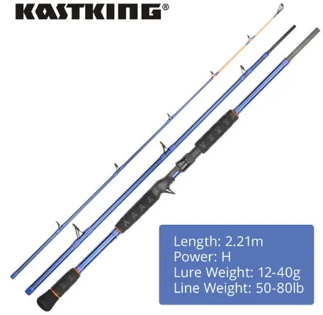 KastKing каснейк Литье удочка 2,21 м 2,28 м 12-55 г приманка вес с SiC направляющее кольцо углеродное волокно для рыбалки Snakehead - Цвет: 2.21m-H