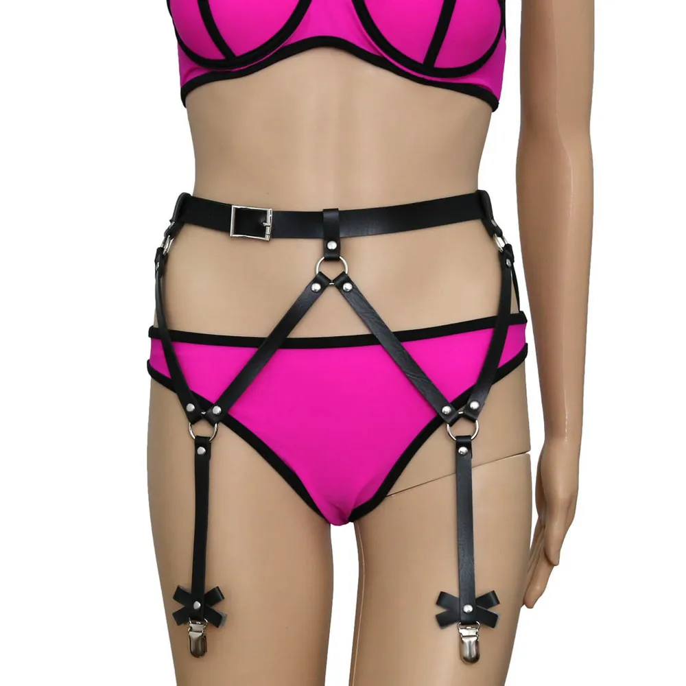 

Пояс для чулок женский кожаный, с высокой талией, в готическом стиле