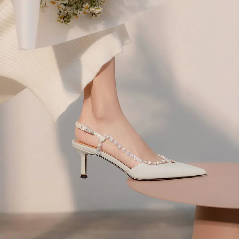 

Summer 2021 new Baotou sandals fairy style high heeled shoes design