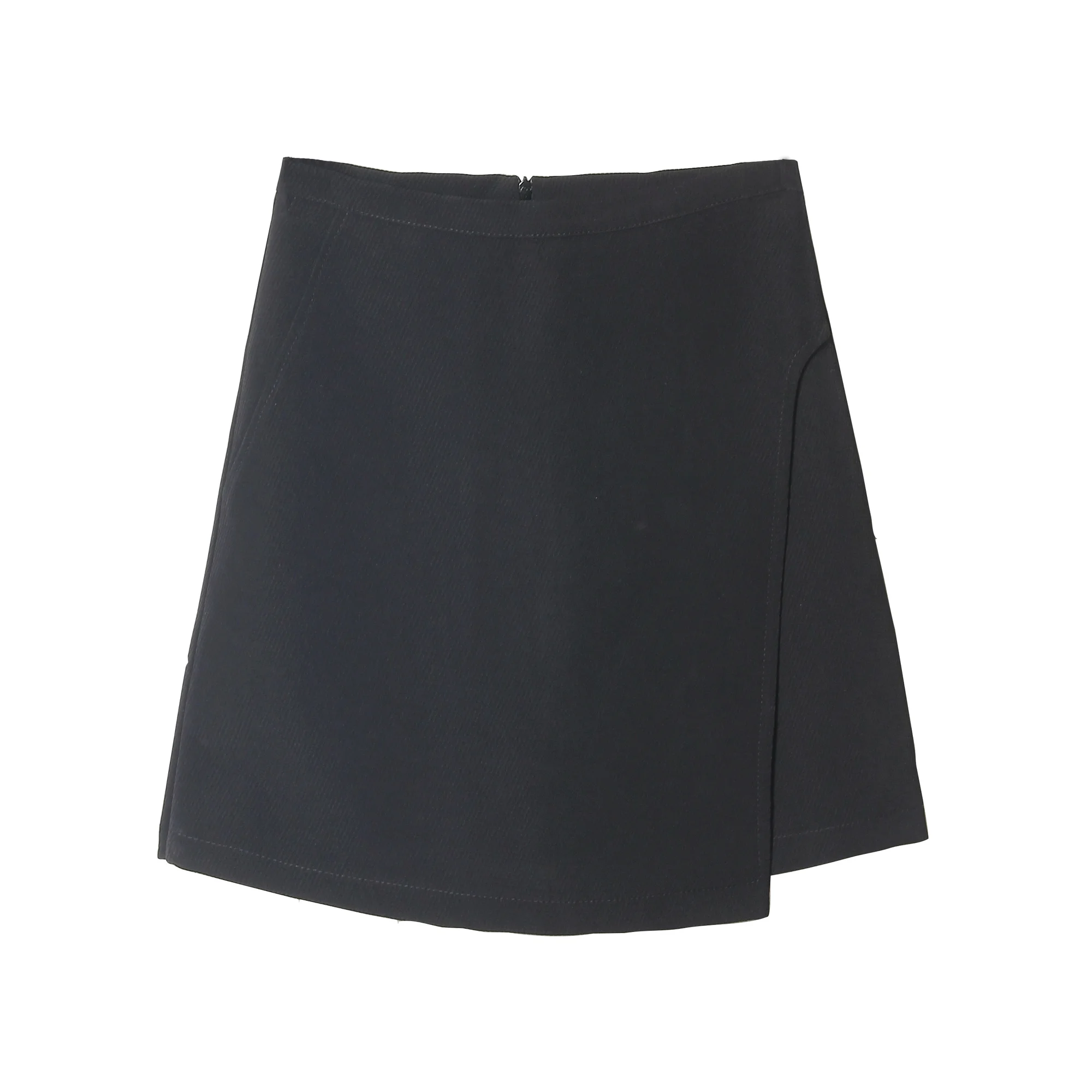 Женская Асимметричная трапециевидная юбка Легкая короткая с высокой талией