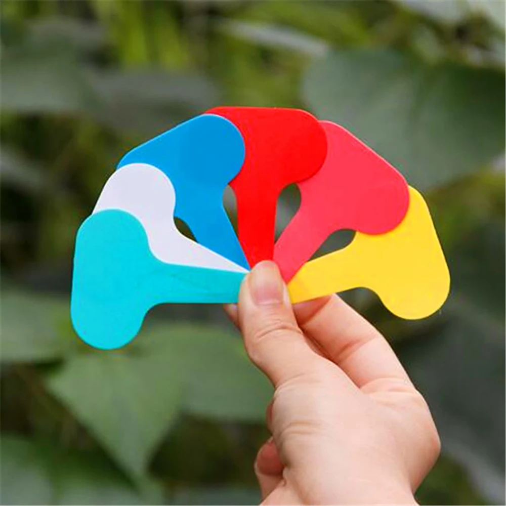 100pcs-pack Random Color Plastic Plant Seed Labels Pot Marker Nursery Garden Stake Tags Cute GT019 | Инструменты