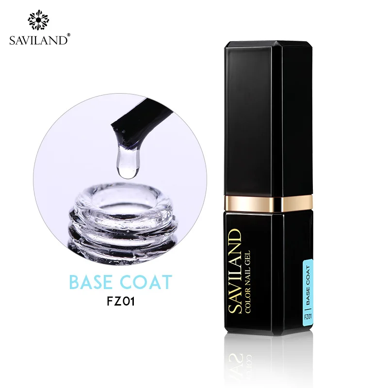 15ml BASE COAT Saviland праймер Гель-лак 15 мл верхнее Базовое покрытие Гель-лак Top it off+ Базовое покрытие основа для УФ-гель для ногтей - Цвет: 15ml BASE COAT
