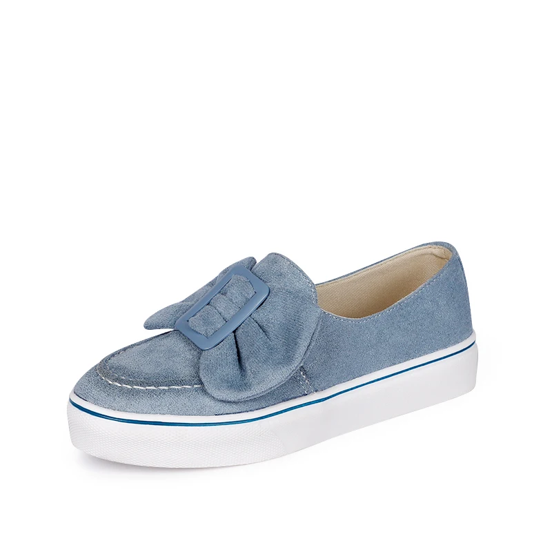 

Women Bowknot Loafers Ladies Slip On Walking Shoes Women Sneakers Plus Size 2020 Casual Female New Fashion