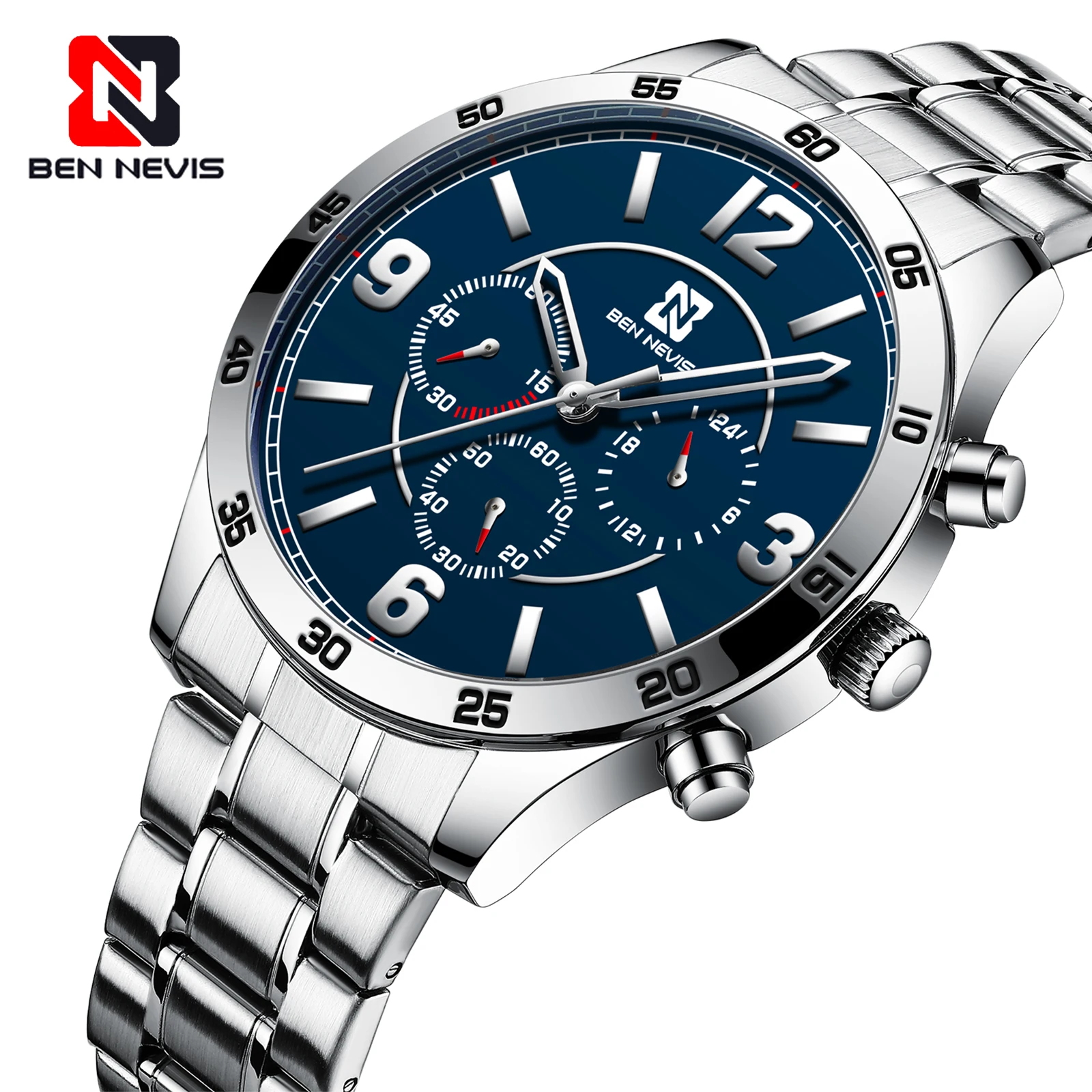Часы Бен невирас Мужские кварцевые модные стальные деловые брендовые Роскошные