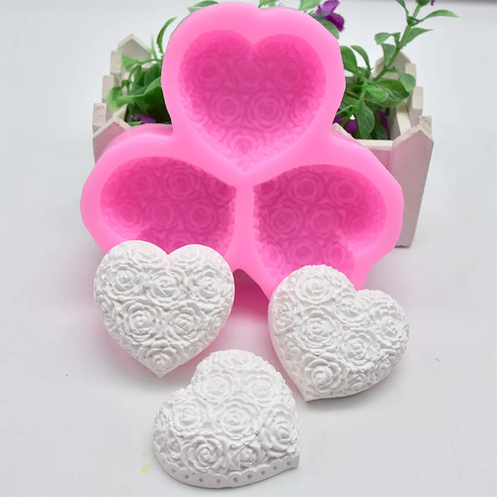 Любовное сердце искусственная помадка форма для поделок инструменты украшения