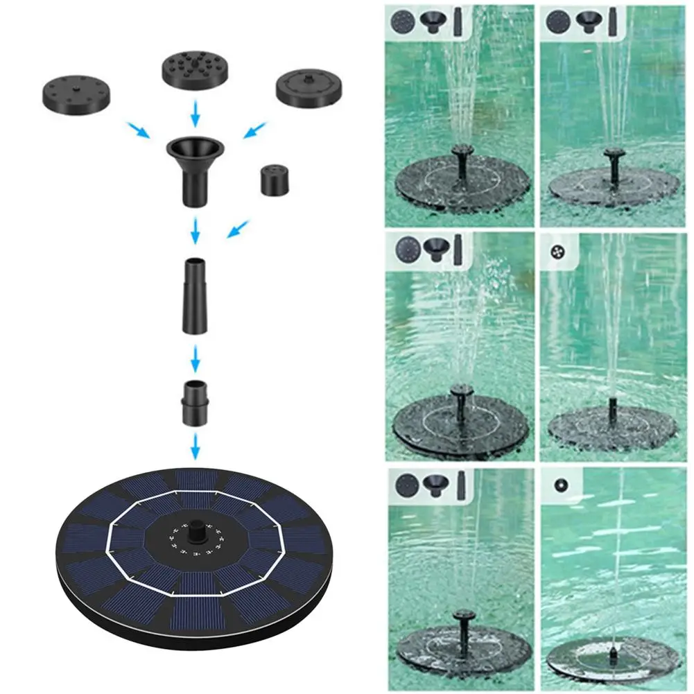 Mini Solar Powered Fountain Garden Pool Pond Panel Floating Decoration Water 6V/2.5W Dropshipping |