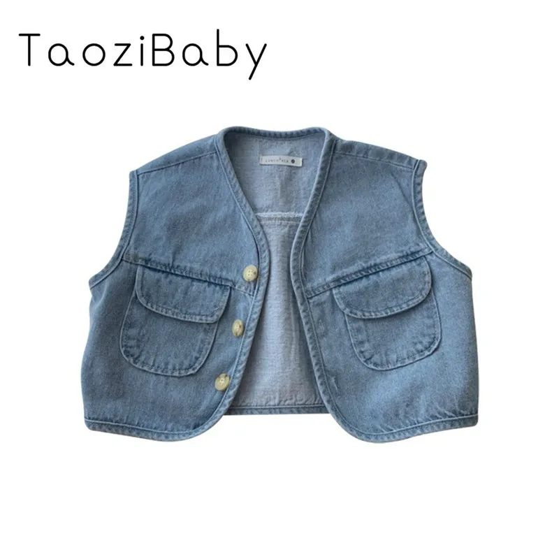 Весенне осенний жилет для малышей 2020 детская одежда в Корейском стиле Ковбойское
