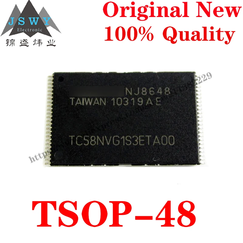10 ~ 100 шт. TC58NVG0S3ETA00 TSOP-48 полупроводниковая память IC NAND Flash чип с для модуля arduino