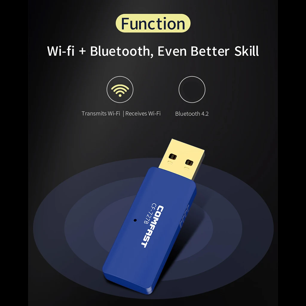 1300Mbps USB WiFi Adapter Dual Band 5GHz / 2.4GHz Wireless for PC/Desktop/Laptop |