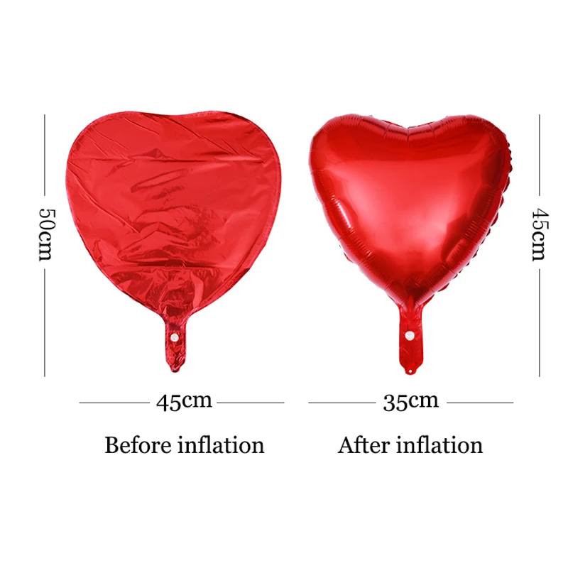 Шары из алюминиевой фольги в форме сердца 5 шт./лот 18 дюймов|Воздушные шары и