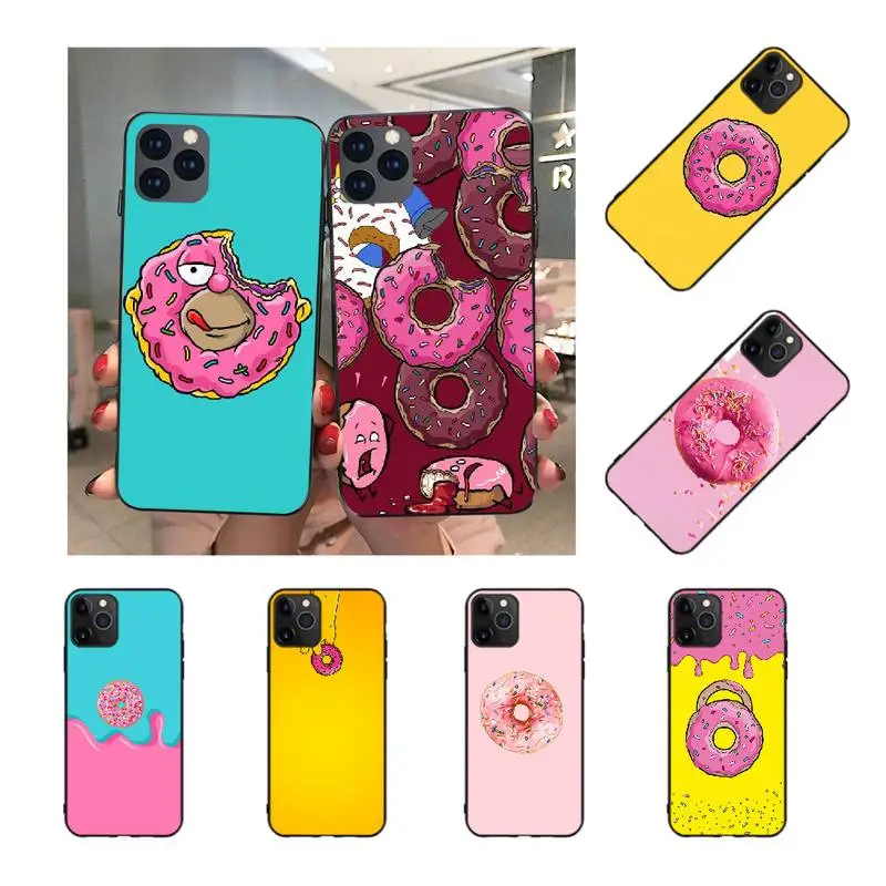 NBDRUICAI милый пончик DIY окрашенный блестящий чехол для телефона iPhone 11 pro XS MAX 8 7 6 6S Plus X