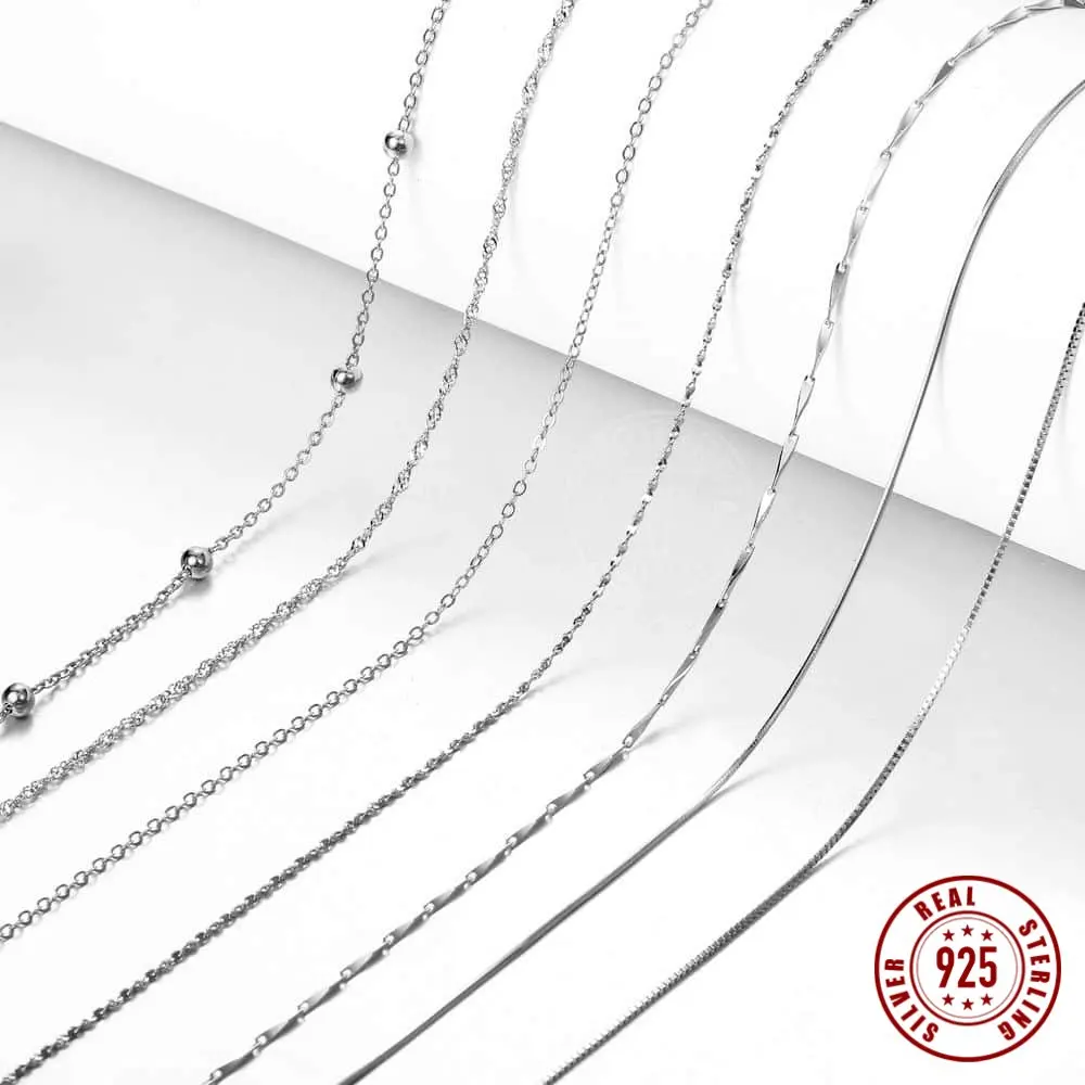 Цепочка для женщин и девушек плетеная цепь в форме змеи с водными волнами