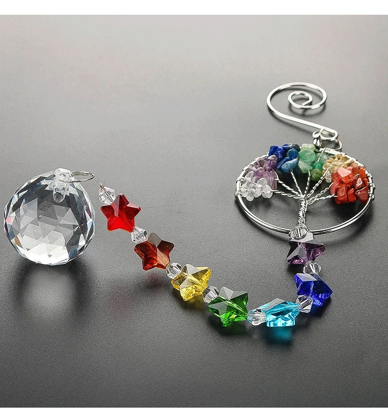 

Древо жизни звезда K9 цвет занавески из кристальных бусин подвеска автомобиля DIY ручной работы с украшением в виде кристаллов кулон в виде кл...