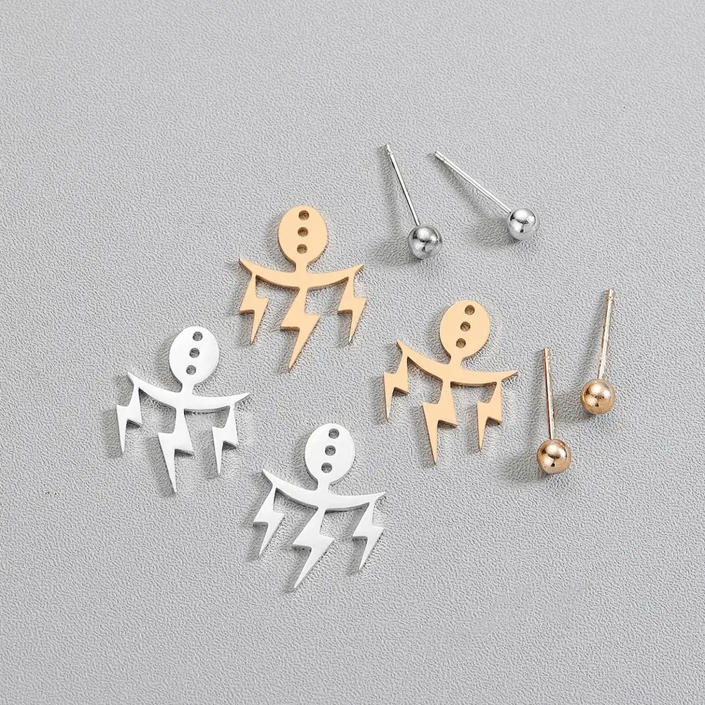 Серьги Chandler с молнией женские двусторонние ювелирные украшения в Корейском