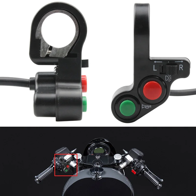 

Motorcycle Handlebar Switch Universal Multifunctional Headlight Horn Turn Signal Combination Electric Bike Scooter Moto Supplies