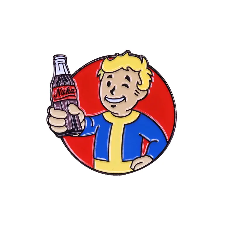 Убежище мальчик бутылки для газированных напитков эмаль на булавке милый