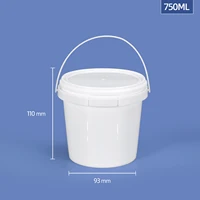 empty 750ml plastic box with lid clear storage container for food grain honey yogurt reusable food container 10pcs