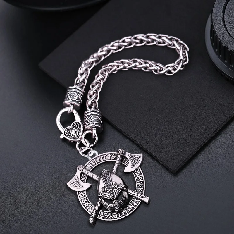 Fishhook дропшиппинг Тибет Серебряный Викинг Wicca валкнут Молот Тора 24 скандинавские руны Ирландский Узел Mjolnir амулет модный браслет