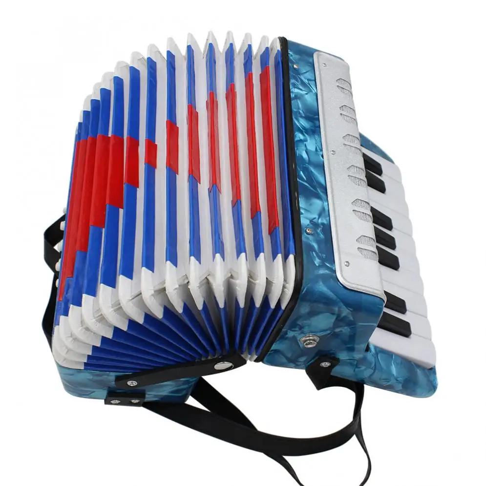 Accordion 17 Key Professional Mini Accordion Educational Musical Instrument Cadence Band for Both Kids & Adult 4 Colors Optional enlarge