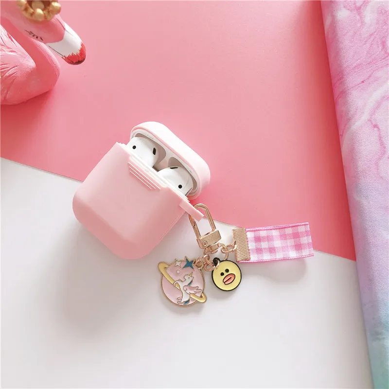 Милый чехол для наушников AirPods, защитный чехол для Apple Airpods 2, беспроводной чехол для наушников, аксессуары