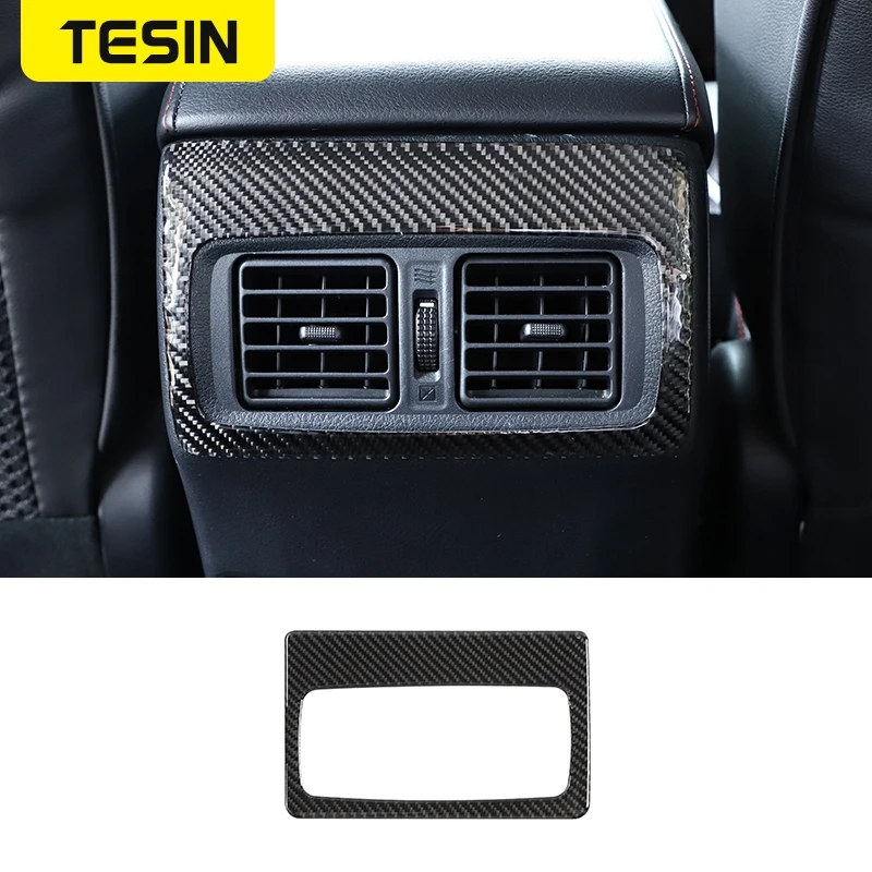 

TESIN Soft Carbon Fiber Car Rear Air Conditioning Vent Outlet Decoration Cover Stickers For Toyota 4Runner 2010+ Car Accessories