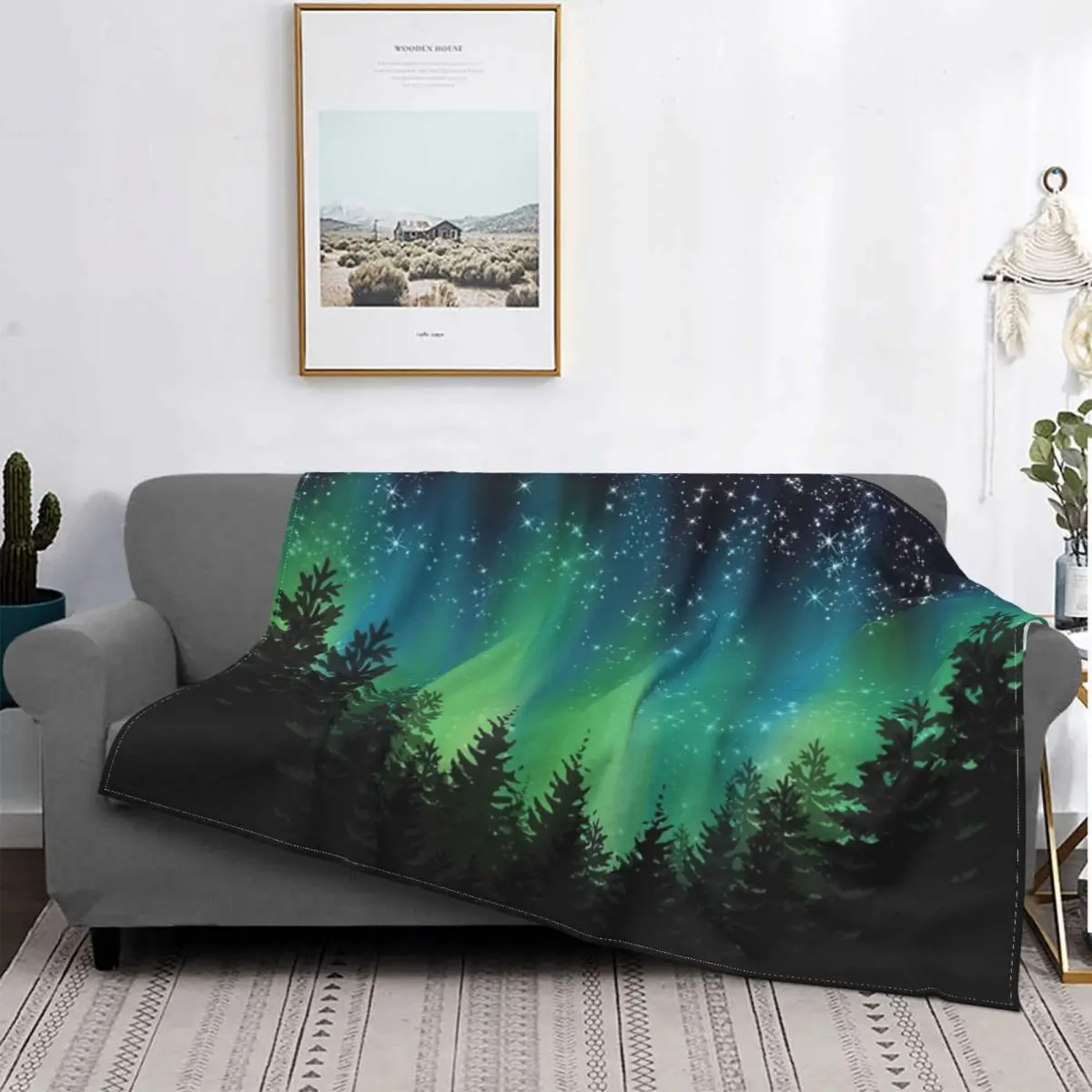

Northern Lights Blanket Bedspread Bed Plaid Sofa Bed Anime Plaid Plaid Blanket Blankets For Bed