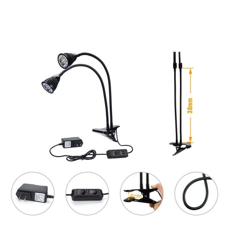 Светодиодная настольная фитолампа полного спектра 10 Вт 85 265 в|Промышленные