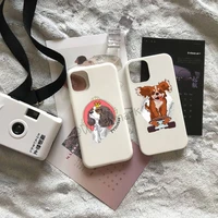 cavalier king charles spaniel dog phone case for iphone 13 12 11 pro max mini xs x xr 6 6s 7 8 plus white candy colors cover