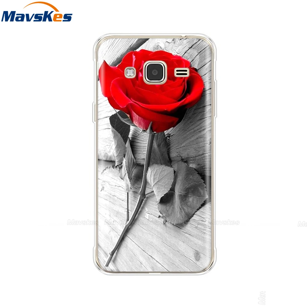 for Samsung Galaxy J3 2016 Case Soft TPU Flower Cases FOR Samsung J3 2016 J320 J320F J320M Silicon Case FOR Samsung J3 2017 J330