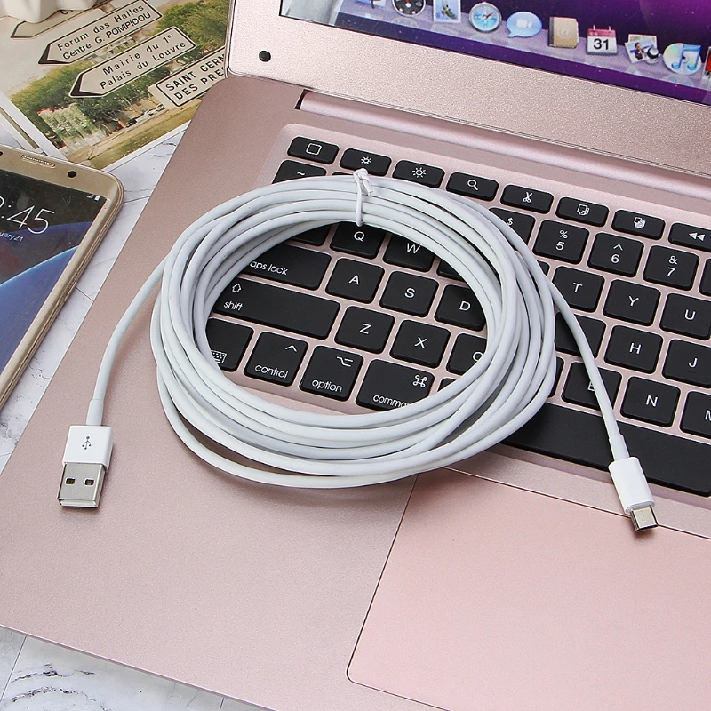 

5m Micro USB Data Sync 3A Fast Charging Charger Cable For Android Smart Phone