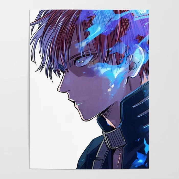 Модульная Картина на холсте Todoroki Shoto настенное искусство мой герой Академия