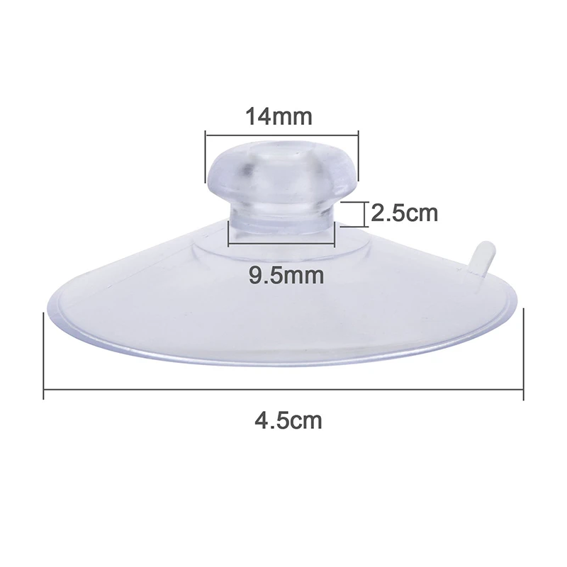 Прозрачные присоски без крючка Многоразовые прозрачные в форме гриба 45 мм