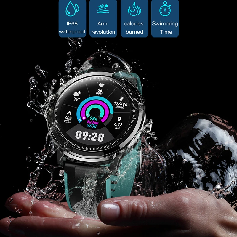 LIGE Смарт часы дисплей погоды полный сенсорный цветной экран Smartwatch вызов