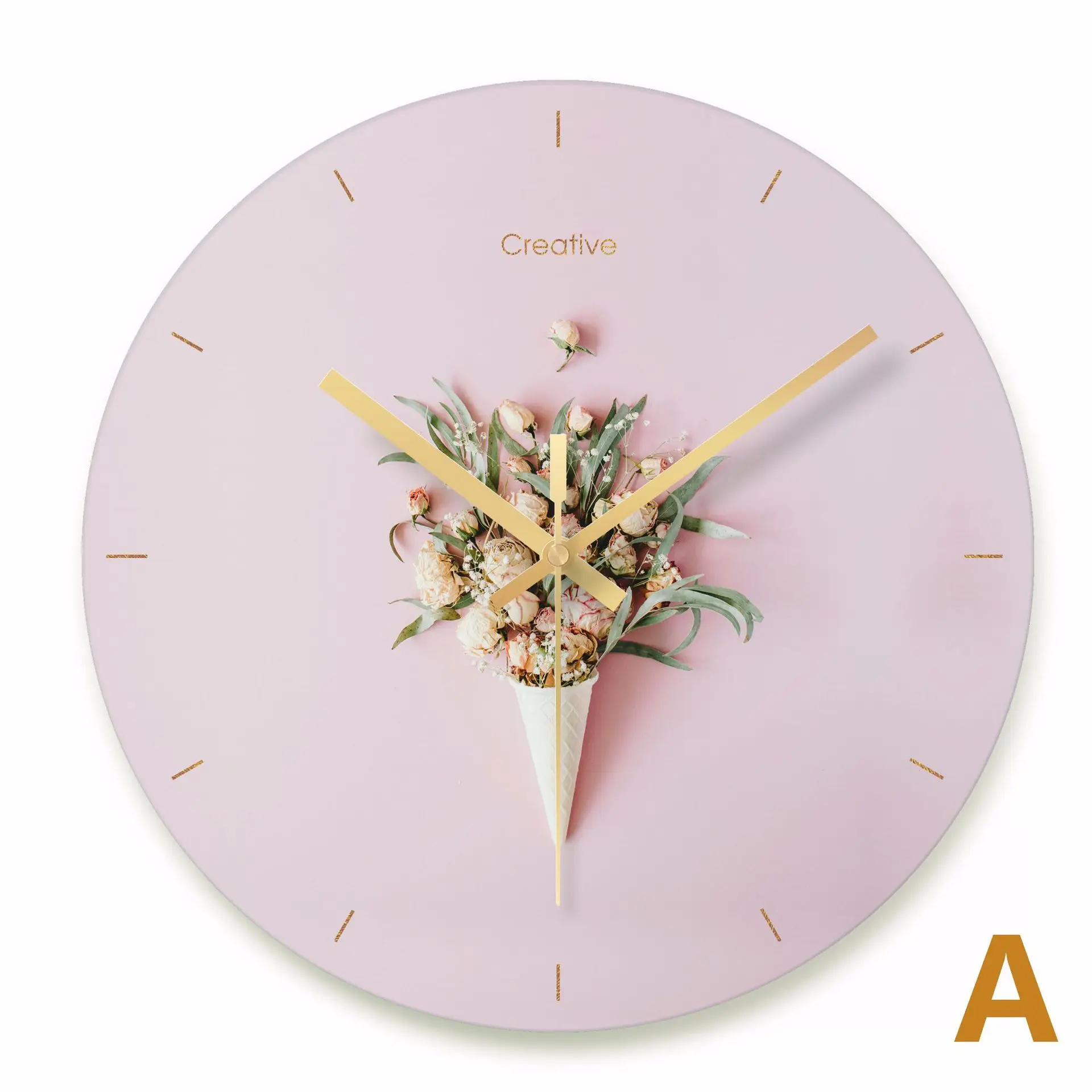 3025 Wall Clock Nordic Household Mute Living Room Bedroom Minimalist Modern Decorative Wall Watch 14 Inch Quartz Round Clocks - Цвет: 3025
