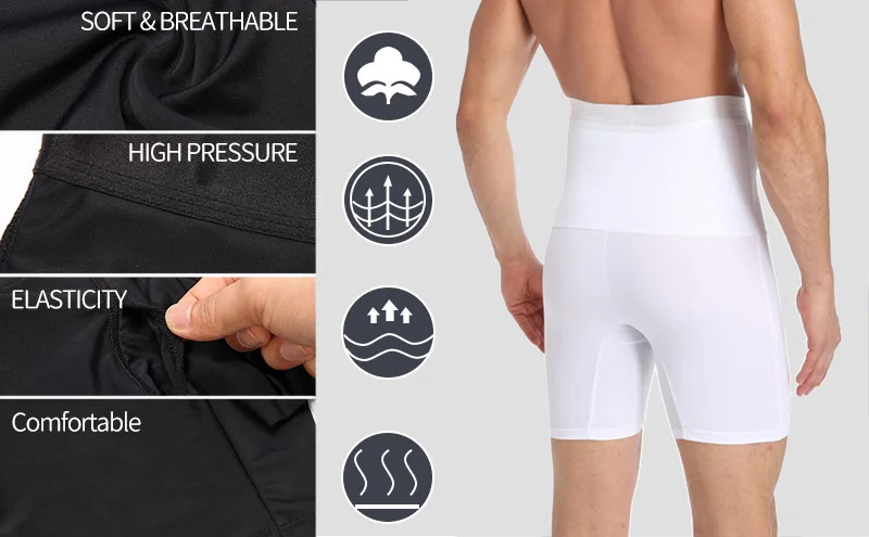 Для Мужчин Body Shaper для похудения Управление трусы моделирование Корректирующее белье сжатия формочек сильный формирующее белье