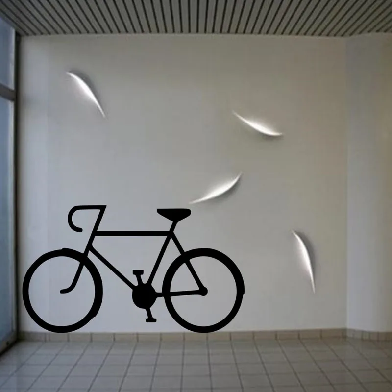 

Bike Wall Stickers Home Decor Living Room Bicycle Silhouette Wall Decals Kids Room Decoration Vinyl Mural