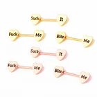 Кольцо из нержавеющей стали для пирсинга сосков, 14 г, 1 пара