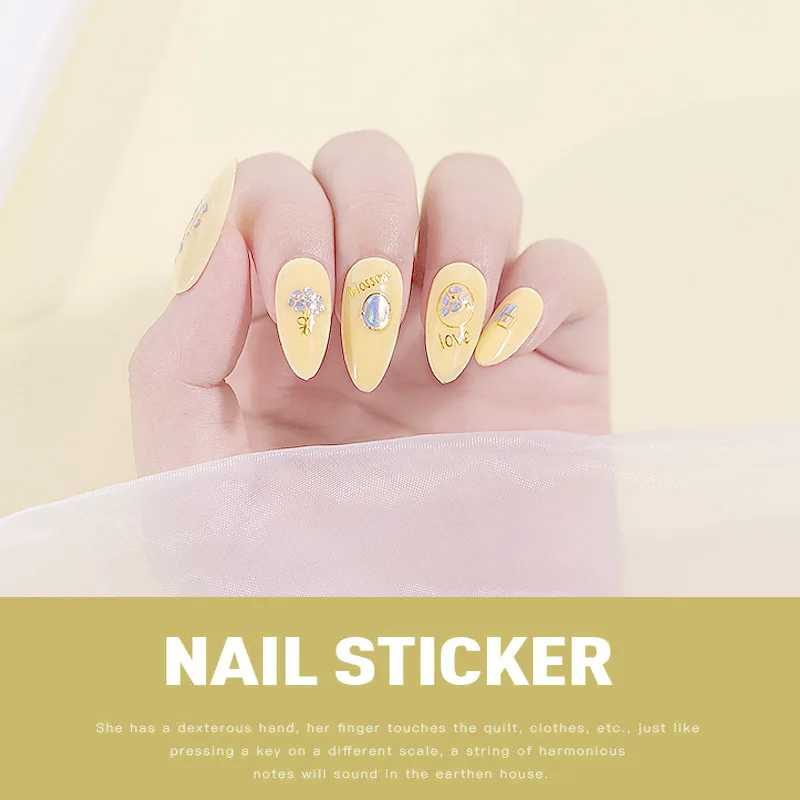 1 шт. рождественские/Новогодние наклейки для дизайна ногтей объемные полые