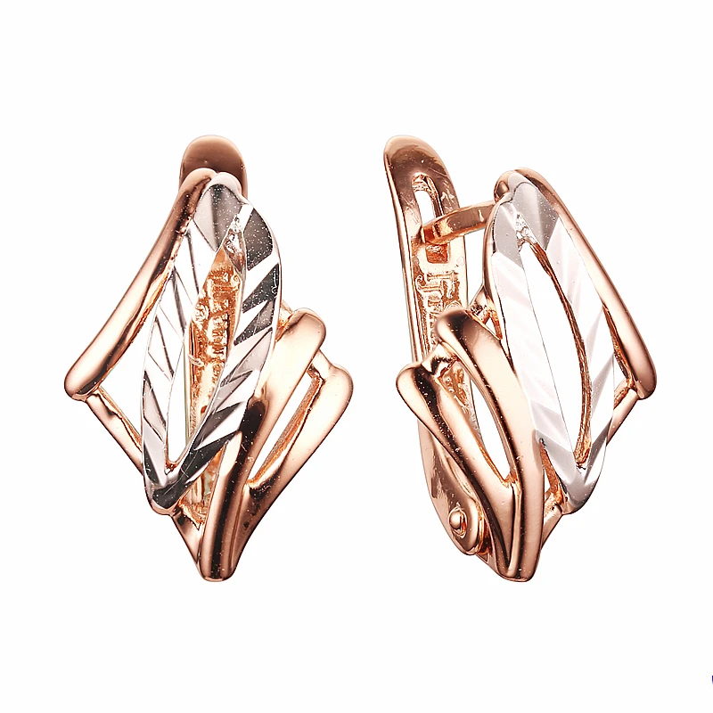 Женские серьги подвески цвета розового золота 585 пробы|Серьги-подвески| |