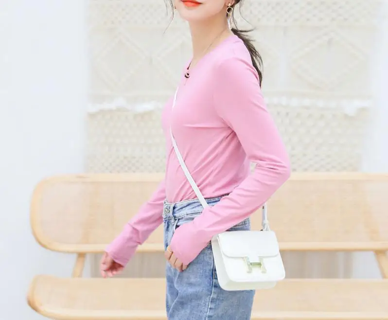 Suvance 2019 Осень Зима повседневные с круглым вырезом размеры s l женские тонкие