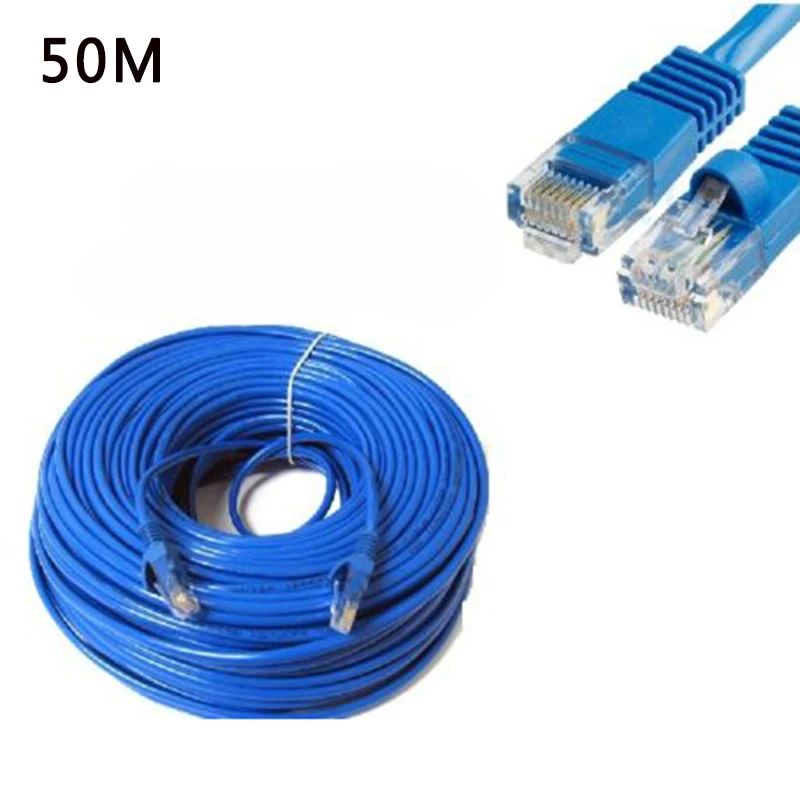 

50 м RJ45 Ethernet кабель для Cat5e Cat5 Интернет сетевой патч LAN кабель шнур для ПК компьютера кабели Синий
