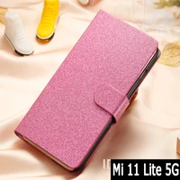 flip phone cover for xiaomi mi 11 lite 5g case pu leather wallet book coque on xiao mi 11 youth edition protective hoesje case