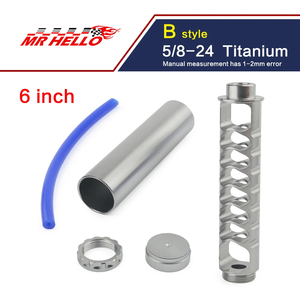B 5-8-24 titanium Спиральный 1/2-28 5/8-24 одножильный автомобильный топливный фильтр для NAPA 4003 WIX 24003 топливная ловушка сольвентные фильтры 6" - Цвет: B 5-8-24 titanium