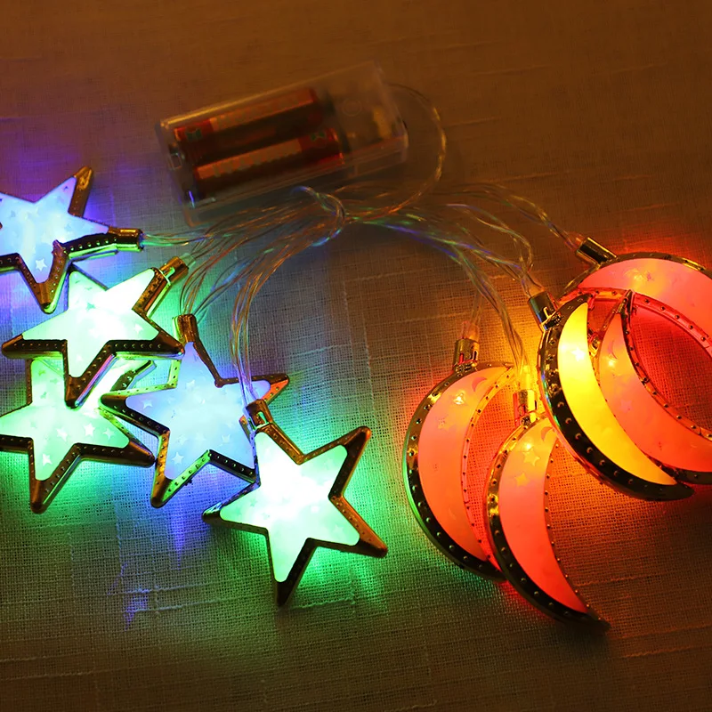 

Рождественские огни, светодиодная гирлянда в виде луны и звезд, фонари, праздничное украшение, фонари, Рождественское украшение 2022