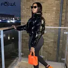 FQLWL зимние пальто из искусственной кожи и пуховики для женщин 2021 уличная одежда куртка на молнии пальто стеганые модные розовые куртки