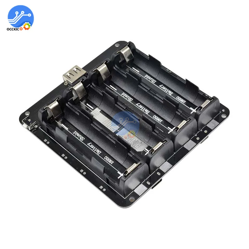 4x18650 литиевая Защита аккумулятора V8 держатель коробки 5V/3A 3V/1A зарядное устройство